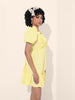 Women's Yellow Regular Fit Casual Dress