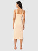 Women Regular Fit Orange Sleeveless Dress