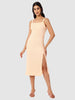 Women Regular Fit Orange Sleeveless Dress