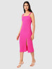 Women Regular Fit Pink Sleeveless Dress