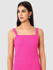 Women Regular Fit Pink Sleeveless Dress