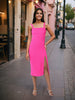 Women Regular Fit Pink Sleeveless Dress