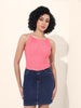 Women's Pink Regular Fit Casual Top