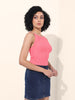 Women's Pink Regular Fit Casual Top