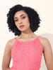 Women's Pink Regular Fit Casual Top