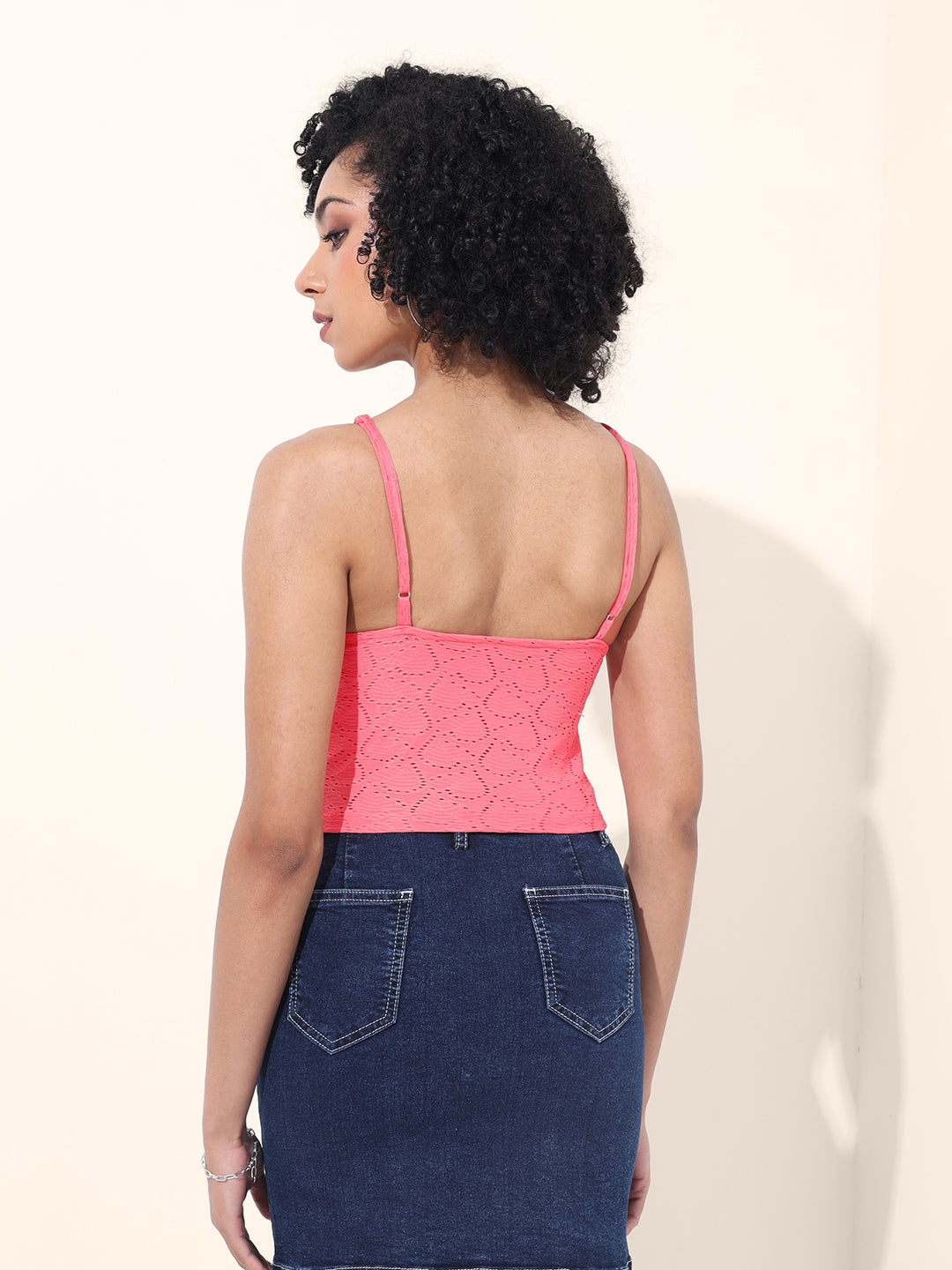 Women's Pink Regular Fit Casual Top