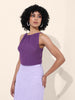 Women's Purple Regular Fit Casual Top