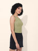 Women's Green Regular Fit Casual Top