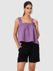 Women's Purple Fit Textured Cami Top