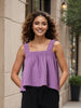 Women's Purple Fit Textured Cami Top