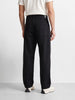 Men's Black Barrel Leg Fit Solid Retro Wear Jeans