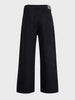 Men's Black Barrel Leg Fit Solid Retro Wear Jeans