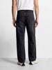 Men's Black Barrel Loose Fit Solid Casual Jeans