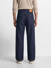 Men's Blue Barrel Leg Fit Solid Retro Wear Jeans