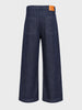 Men's Blue Barrel Leg Fit Solid Retro Wear Jeans