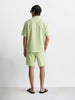 Men's Green Oversized Fit Embroidered Resort Wear Coordinates