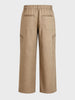 Men's Khaki Loose Fit Textured Utility Cargo