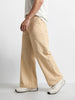 Men's Khaki Loose Fit Textured Utility Cargo