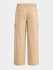 Men's Khaki Loose Fit Textured Utility Cargo