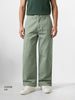 Men's Green Loose Fit Textured Utility Cargo