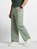 Men's Green Loose Fit Textured Utility Cargo