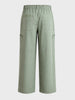 Men's Green Loose Fit Textured Utility Cargo