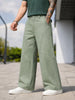 Men's Green Loose Fit Textured Utility Cargo