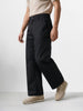 Men's Black Loose Fit Textured Utility Cargo