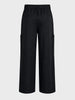 Men's Black Loose Fit Textured Utility Cargo