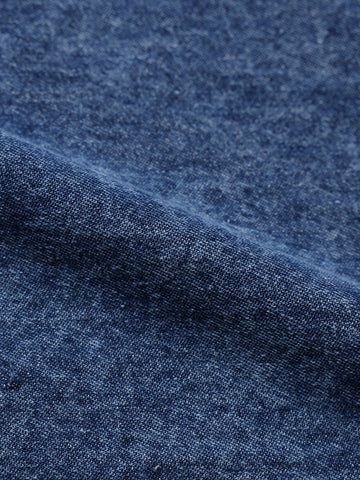 Men's Blue Boxy Fit Solid Retro T-Shirt