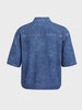 Men's Blue Boxy Fit Solid Retro T-Shirt