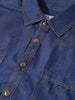 Men's Blue Relaxed Fit Solid Utility Shirt