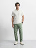 Men's Green Relaxed Fit Solid Utility Cargo