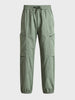 Men's Green Relaxed Fit Solid Utility Cargo