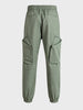 Men's Green Relaxed Fit Solid Utility Cargo