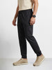 Men's Black Relaxed Fit Solid Utility Cargo