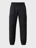 Men's Black Relaxed Fit Solid Utility Cargo