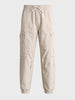 Men's White Relaxed Fit Solid Utility Cargo