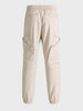 Men's White Relaxed Fit Solid Utility Cargo