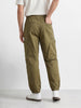Men's Brown Relaxed Fit Solid Utility Cargo