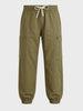 Men's Brown Relaxed Fit Solid Utility Cargo