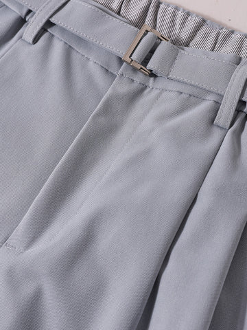 Men's Blue Relaxed Fit Utility Textured Trousers