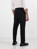 Men's Black Relaxed Fit Textured Utility Trousers