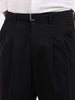 Men's Black Relaxed Fit Textured Utility Trousers