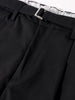Men's Black Relaxed Fit Textured Utility Trousers