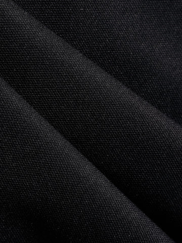 Men's Black Relaxed Fit Textured Utility Trousers