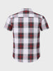Men's White Slim Fit Checked Casual Shirt