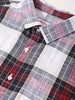 Men's White Slim Fit Checked Casual Shirt