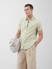 Men's Green Slim Fit Checked Casual Shirt