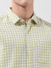 Men's Green Slim Fit Checked Casual Shirt